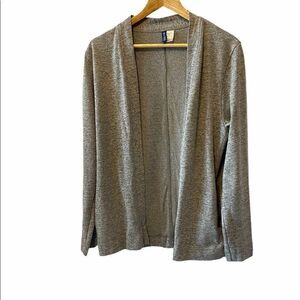 H&M DIVIDED Salt&Pepper Open Tight Knit Cardigan M